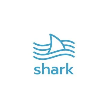 Shark logo design Stock Illustration