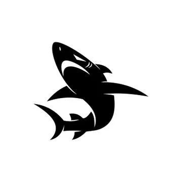 Shark logo design vector isolated Symbol illustration template Stock-Illustration