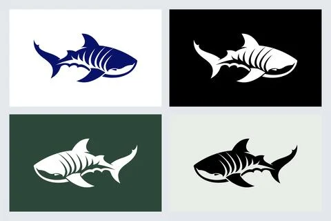 Shark Logo Mascot Vector Set (1) Stock Illustration