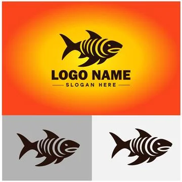 Shark logo vector art icon graphics for company brand business icon shark l.. Illustrazione stock