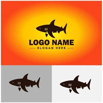 Shark logo vector art icon graphics for company brand business icon shark l.. Illustrazione stock