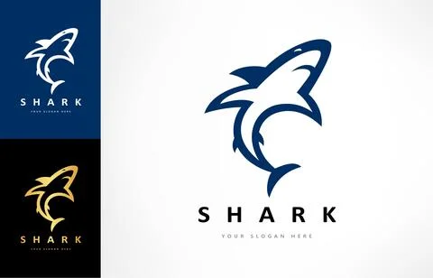 Shark logo vector. Fish animal design. Stock Illustration