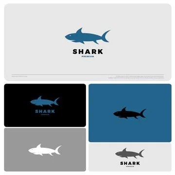 Shark logo vector icon illustration Stock Illustration
