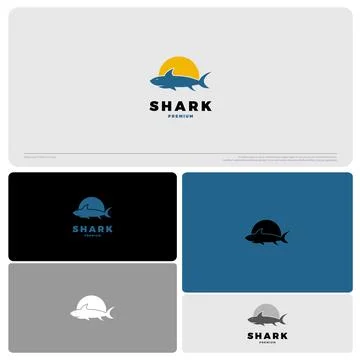 Shark logo vector icon illustration Stock Illustration