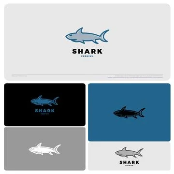Shark logo vector icon illustration Stock Illustration