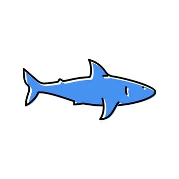 Shark ocean color icon vector illustration Stock Illustration