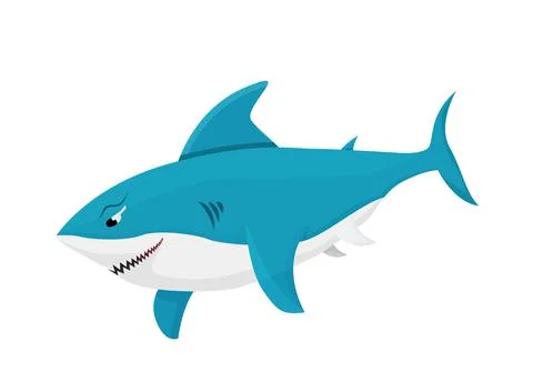Shark open jaw full of sharp teeth Stock Illustration