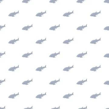 Shark pattern repeat with ocean life theme Stock Illustration