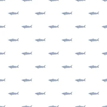 Shark pattern seamless repeating marine life background Stock Illustration