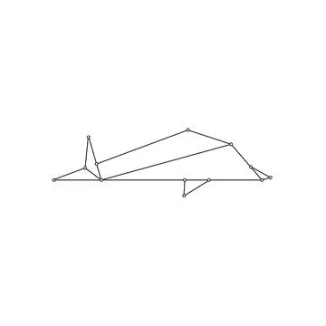 Shark Polygonal Lines Stock Illustration