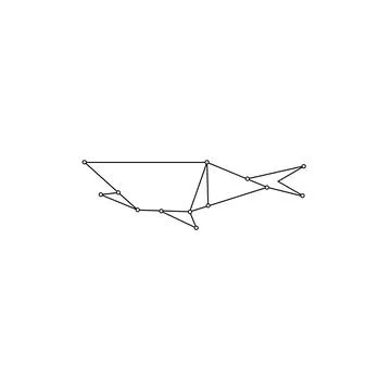 Shark Polygonal Lines Stock Illustration