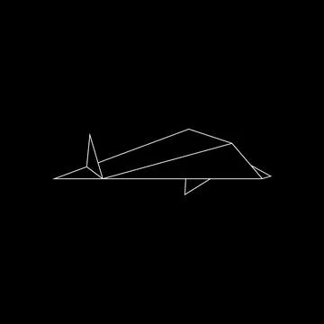 Shark Polygonal Lines Illustrazione stock