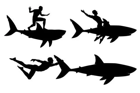 Shark rider Stock-Illustration