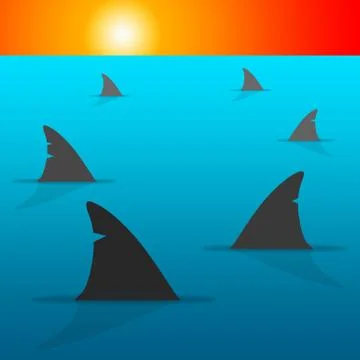 Shark sea Stock Illustration