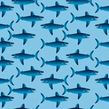 Shark seamless pattern 스톡 일러스트