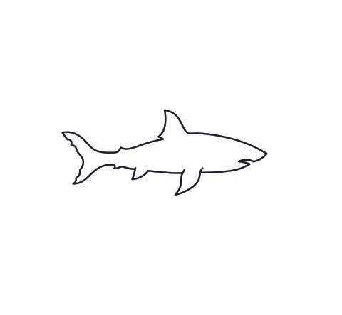 Shark shape Stock Illustration