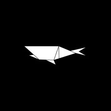 Shark Shape Inspired by Origami Form Stock Illustration