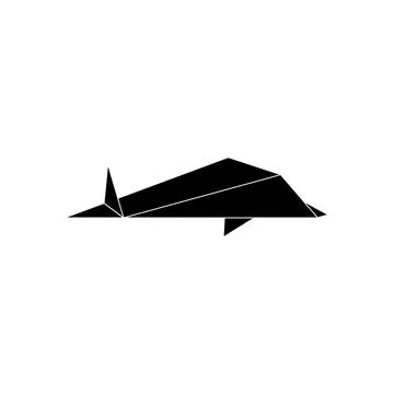 Shark Shape Inspired by Origami Form Stock Illustration