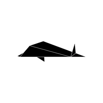 Shark Shape Inspired by Origami Form Stock Illustration