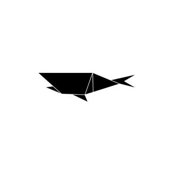 Shark Shape Inspired by Origami Form Stock Illustration