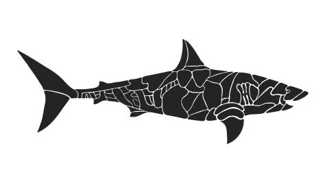 Shark silhouette Stock Illustration