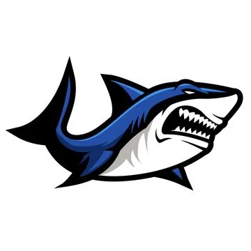 Shark Vector Illustration, Simple Style Stock Illustration