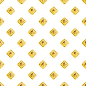 Shark warning danger pattern for ocean safety Illustrazione stock