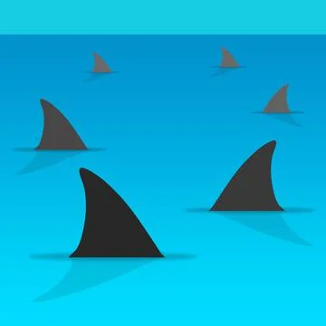 Shark waters Stock Illustration