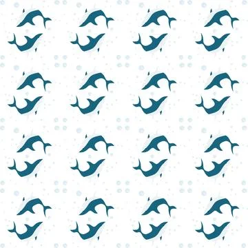 Sharks with bubble pattern. Vector illustration with shark image 스톡 일러스트