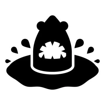 Shark's head in the water with splash icon black color vector illustration .. Stock Illustration