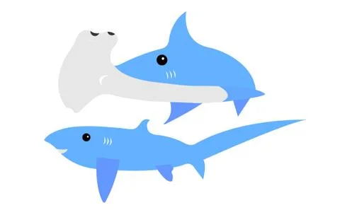 Sharks Stock Illustration