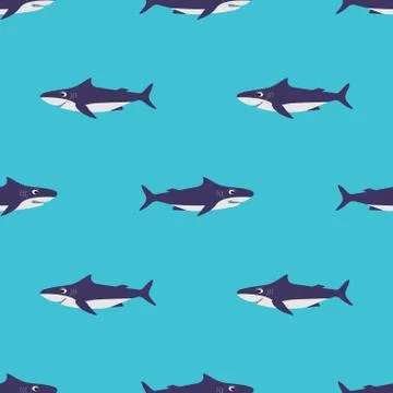 Sharks seamless abstract vector vector pattern illustration Illustrazione stock