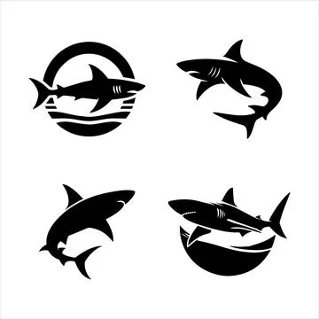 Sharks silhouette Stock-Illustration