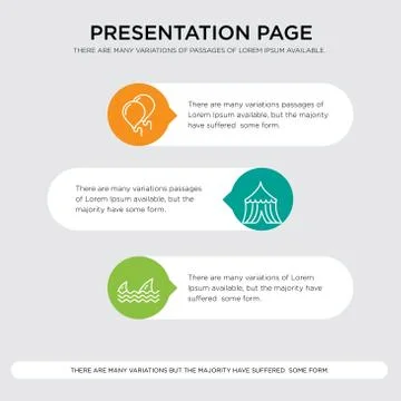 Sharks, Tent, Balloons presentation Stock Illustration