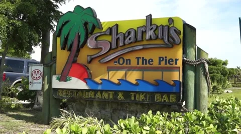 Sharkys Sign Stock Footage 40615380