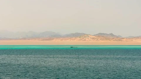 Sharm El Sheikh bay in Egypt. Resort city bay views from the yacht. Ships and Stock Footage 237820943