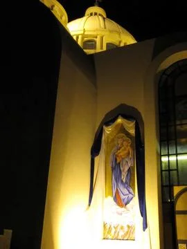 Sharm El Sheikh, Egypt - August 28, 2009 Mother of God Depicted on the Copt.. Stock Photos