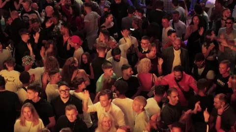 Sharm El Sheikh, Egypt: Bus Stop Club previously Pacha - 05.12.2022: Crowd of Stock Footage 309918693