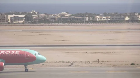 SHARM EL SHEIKH, EGYPT - MARCH 8:Airplanes of International Airport Stock Footage 75753907