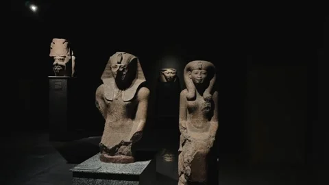 Sharm el-Sheikh, Egypt - October 9, 2025: Ancient Egyptian Male and Female Stock Footage 341994627