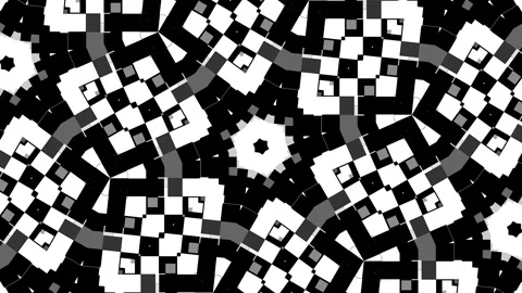Sharp abstract geometric kaleidoscope star motion graphic background for tech UI 스톡 동영상 339509928