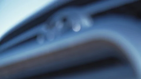 Sharp and blurred stamp logo from a silver offroad Toyota in Zadar, Stock Footage 109312498