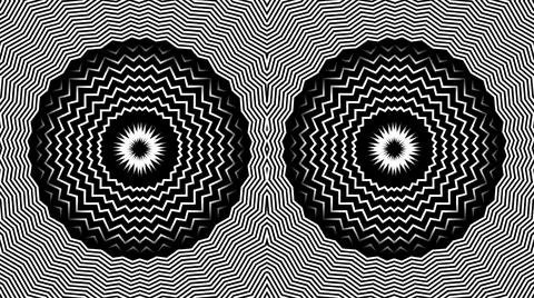 Sharp and brightly shaped symmetrical illusion Illustrazione stock
