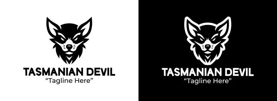 Sharp and Creative Tasmanian Devil Logo with Strong Visual Identityr Stock Illustration
