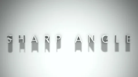 Sharp angle 3D title animation with shadows on a white background Stock Footage 297800612