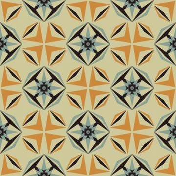 Sharp angles geometric tile seamless pattern Illustrazione stock