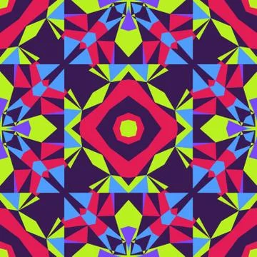 Sharp angles geometric tile seamless pattern Illustrazione stock