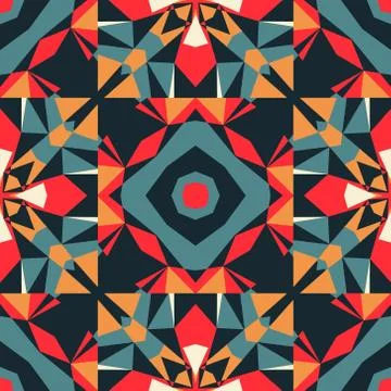 Sharp angles geometric tile seamless pattern Stock Illustration