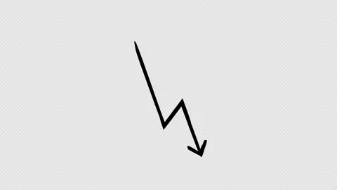 Sharp angular lightning arrow hand-drawn sketch animation Video stock 329608539