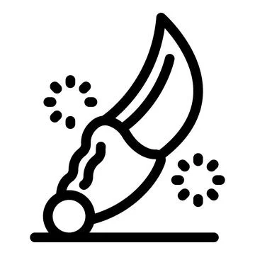 Sharp animal claw cutting surface with sparks flying Stock Illustration